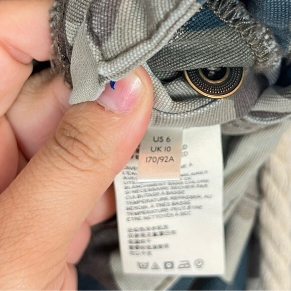 Anthropologie Camo Utility Relaxed Carpenter Overalls Cotton Stretch Size 6 - Picture 9 of 13